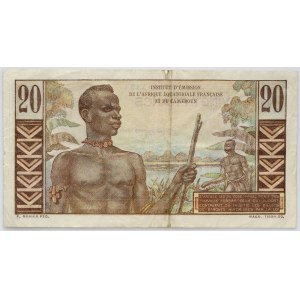 Francouzská rovníková Afrika a Kamerun, 20 franků, 1957