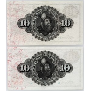 Sweden, set of 10 kroner banknotes 1930/34, (2 pieces)