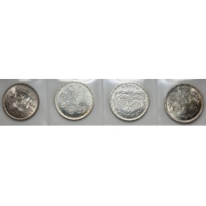 Egitto, serie di monete d'argento del periodo 1976-1985 (4 pezzi)