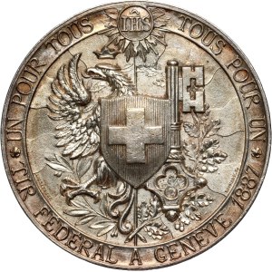 Switzerland, Shooting Medal from 1887, Federal Shooting Competition in Geneva