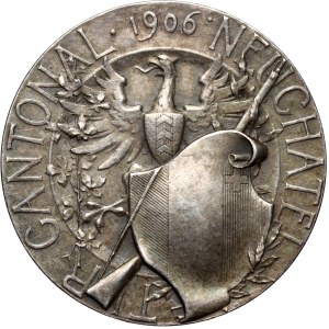 Switzerland, Shooting Medal from 1906, Shooting Festival in Neuchâtel