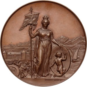 Switzerland, Shooting Medal from 1891, Shooting Competition in Morges