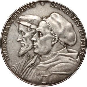 Niemcy, medal z 1930 roku, Marcin Luter i Filip Melanchton, 400. rocznica Wyznania Augsburskiego