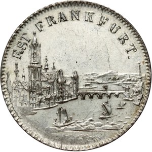 Germany, Frankfurt, 6 Kreuzer 1854