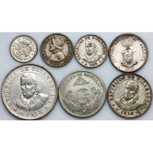 World, set of coins from 1869-1945, (7 pieces)