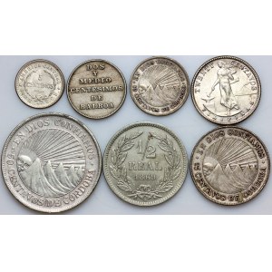 World, set of coins from 1869-1945, (7 pieces)