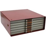 Metal coin box with six trays