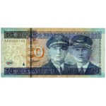 Lithuania, 10 litu 2001, series AA0000140, very low number