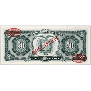 Ecuador, 50 sucres 1988, TL series, No. 47, SPECIMEN, TDLR print