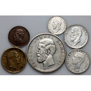 Romania, set of coins from 1884-1946, (6 pieces)