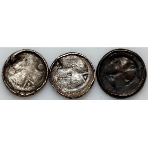 Germany, set of cross denarii, (3 pieces)