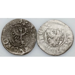Kazimierz IV Jagiellończyk 1447-1492, zestaw szelągów, (2 sztuki)