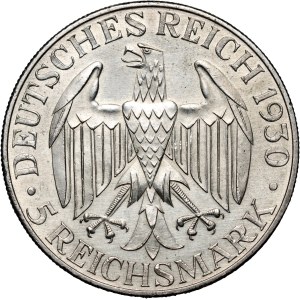 Germany, Weimar Republic, 5 Mark 1930 A, Berlin, Zeppelin