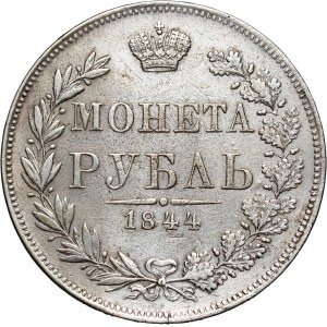 La partition russe, Nicolas Ier, rouble de 1844 MW, Varsovie