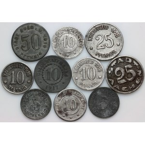 Allemagne, série de billets de secours (10 pièces)