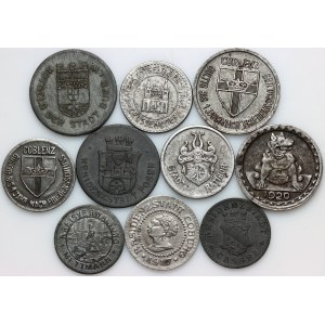 Allemagne, série de billets de secours (10 pièces)