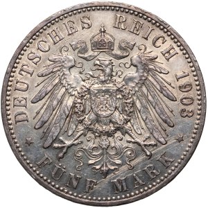 Germany, Saxe-Weimar-Eisenach, Wilhelm Ernst, 5 Mark 1903 A, Berlin, Duke`s Marriage