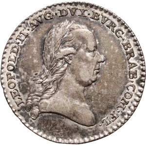 Rakousko, Leopold II., žeton z roku 1791, nástup na trůn v Brabantsku a Flandrech