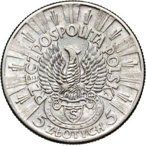 Second Polish Republic, 5 zlotych, 1934, Warsaw, Józef Piłsudski, Strzelecki Eagle