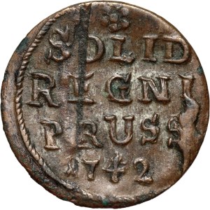 Germany, Prussia, Frederick II, 1 Schilling 1743 CS, Königsberg