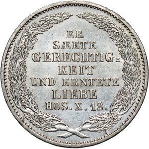 Germany, Saxony, Frederick Augustus II, 1/3 Thaler 1854, Dresden, posthumous