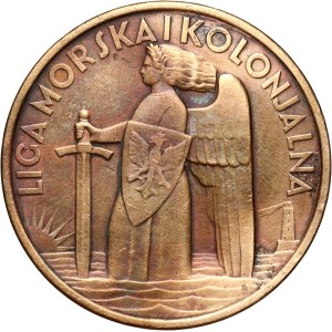 Second Polish Republic, undated medal (1935), Maritime and Colonial League / 15th anniversary of regaining access to the sea