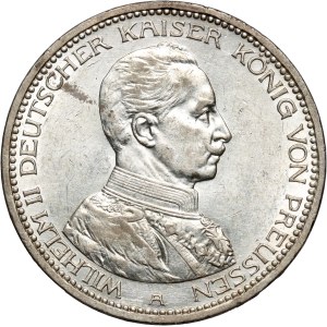 Německo, Prusko, Vilém II., 5 marek 1913 A, Berlín, 25. výročí vlády