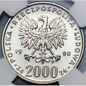 PRL, 2000 złotych 1980, Bolesław I Chrobry, PRÓBA, nikiel