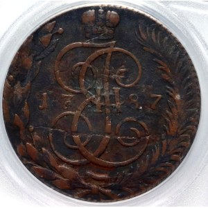 Russia, Catherine II, 5 kopecks 1787 TM, Teodosia