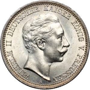 Germany, Prussia, Wilhelm II, 2 Mark 1911 A, Berlin