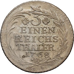 Silesia, Frederick II, 1/3 thaler, 1768 B, Wrocław
