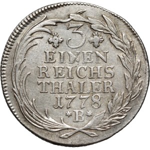 Śląsk, Fryderyk II, 1/3 talara 1778 B, Wrocław