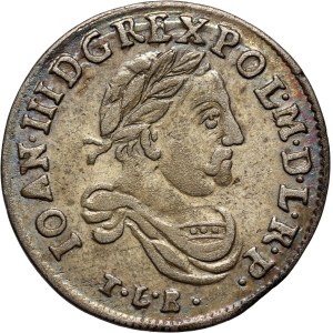 Jan III Sobieski, pièce de six de 1682 TLB, Bydgoszcz