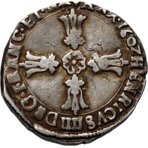 Heinrich von Valois, 1/4 Ecu 1602 K, Bordeaux
