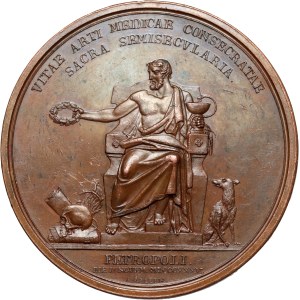 Rusko, Mikuláš I., medaile z roku 1836, 50. výročí vědecké činnosti Petra Zagorského