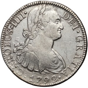 Mexico, Charles IV, 8 reales 1792 FM
