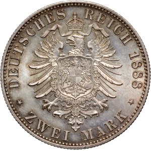 Germany, Prussia, Friedrich III, 2 Mark 1888 A, Berlin