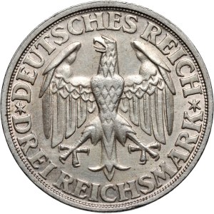 Germany, Weimar Republic, 3 Mark 1928 D, Munich, Dinkelsbühl