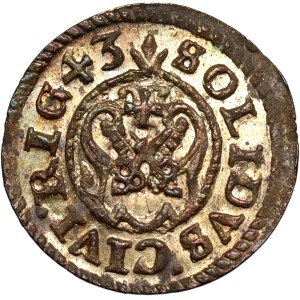 Riga, Krystyna Waza, szeląg, 1643