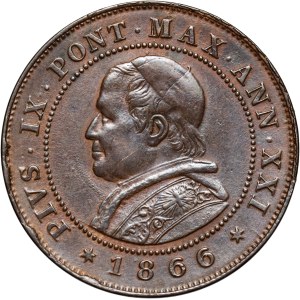 Vatican, Papal States, Pius IX, 2 Soldi 1866, Rome
