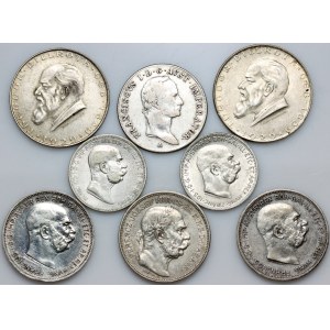 Austria, Hungary, set of silver coins from 1831-1929, (8 pieces)