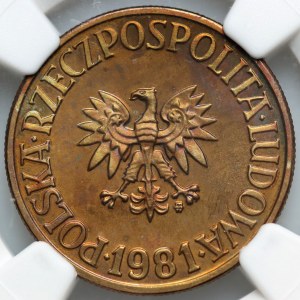 PRL, 5 złotych 1981, stempel lustrzany