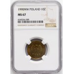 Volksrepublik Polen, 10 Złoty, 1990