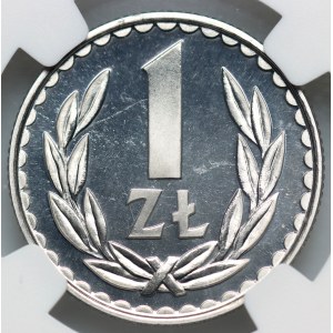 PRL, 1 złoty 1982, stempel lustrzany