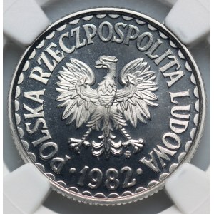 PRL, 1 złoty 1982, stempel lustrzany