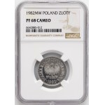 PRL, 1 złoty 1982, stempel lustrzany