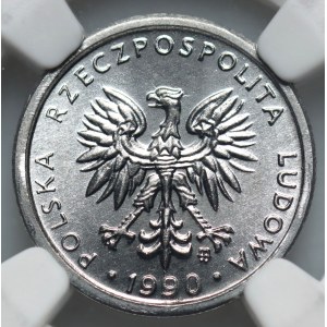 Polská lidová republika, 1 zlotý, 1990, hliník