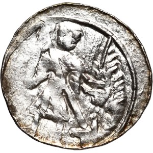 Bolesław III Krzywousty, 1107–1138, denarius, a knight fighting a dragon