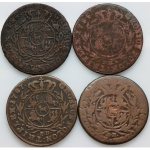 Stanisław August Poniatowski, Dreier-Set (4 Stück)
