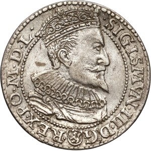 Sigismund III Vasa, six-real coin, 1596, Malbork